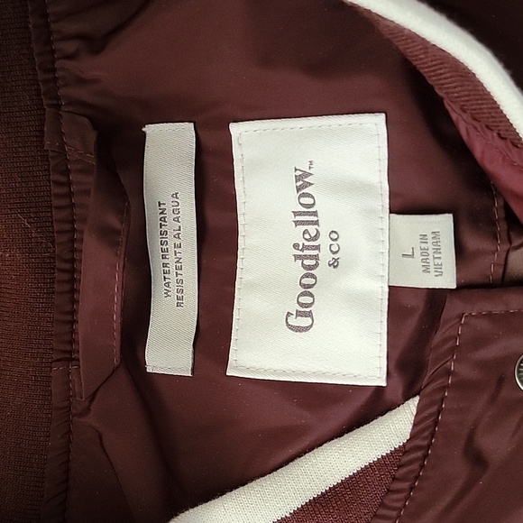 Goodfellow & Co. Maroon bomber jacket size L women's - Picture 5 of 11